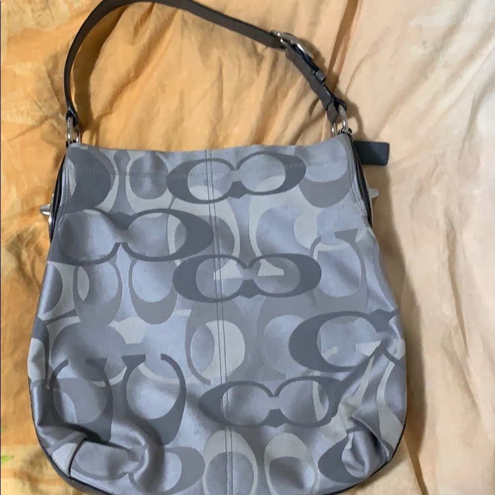 Coach Signature Sateen Shoulder/Hobo Bag